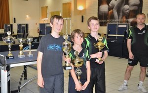 Les finalistes jeunes:1er Joseph PAJOT-2ème Théo GODEFROY-3ème Martin PAJOT